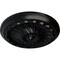 Ekena Millwork Flower Spiral Ceiling Medallion (Fits Canopies up to 2"), Hnd-Painted Jet Black, 12 1/4"OD x 2 1/4"P CM12FLBLF - alternate 4